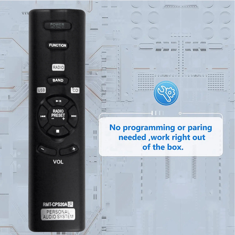 RMT-CPS20A RMTCPS20A Replace Remote Control for Sony Personal Audio System ZS-PS20CP ZSPS20CP