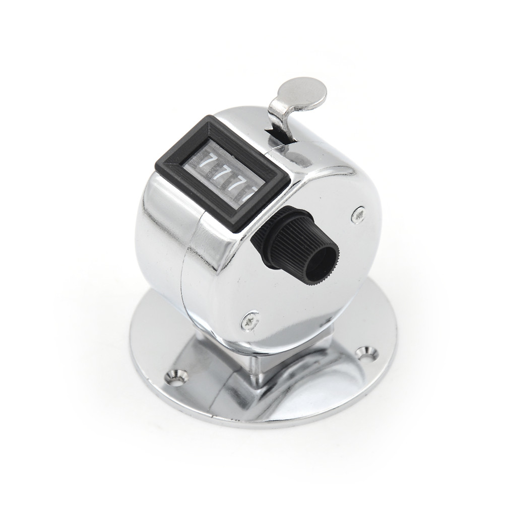 LEI 4 Digit Manual Hand Tally Mechanical Palm Click Counter Round Basecheapprice