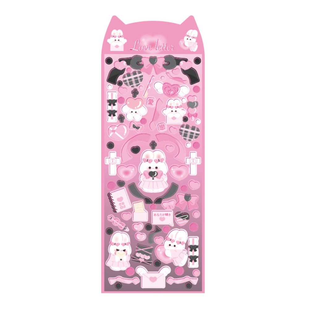 Mmluck gooka animal guka stickers pvc handmade kawaii rabbit stickers cute diy girls