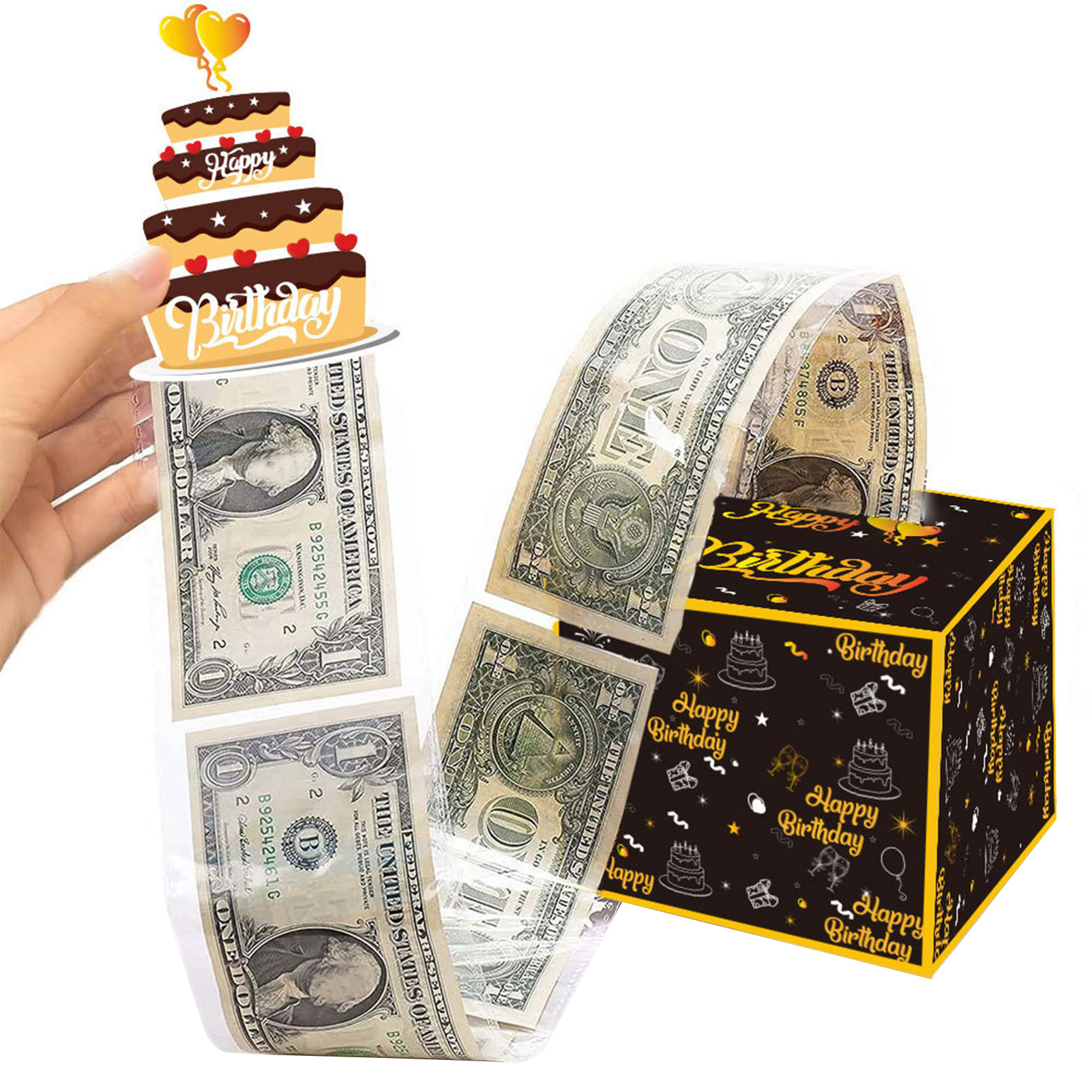 Money Box for Birthday Gifts Surprise Money Box Surprise Cash Gift Box for Birthday Diy Money Storage with Funny Pull Mechanism Perfect Birthday Gift