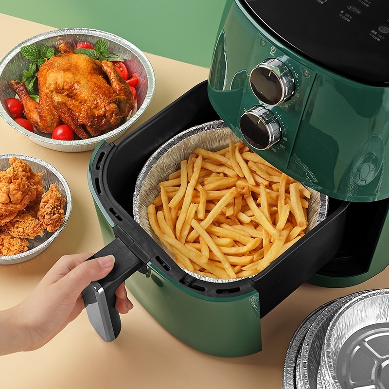 Set 10 Khay Giấy Bạc Lót Nồi Chiên 22CM
