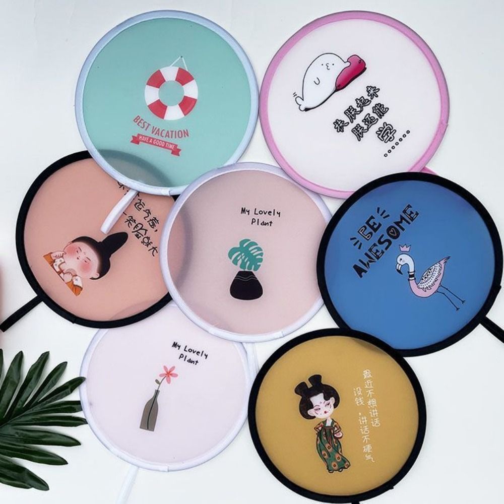 Kid Flying Disc Fan Decorative Mini Flying Disk Fan Round with Pocket ...