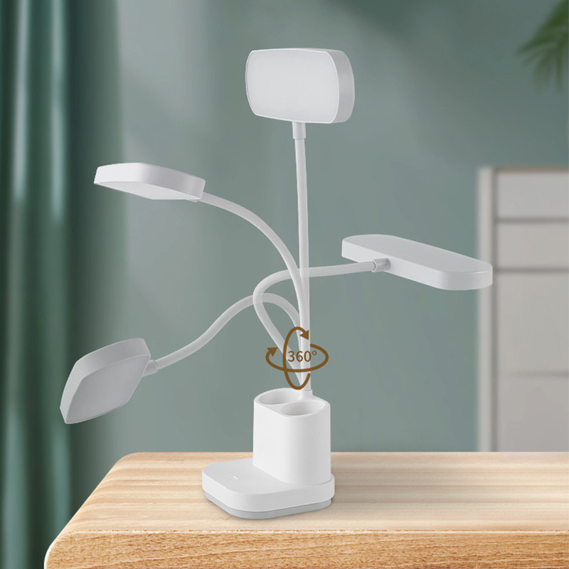Folding table lamp LED rechargeable lamp pen downlight student learning lamp three-level dimming bedside lamp eye protection lamp