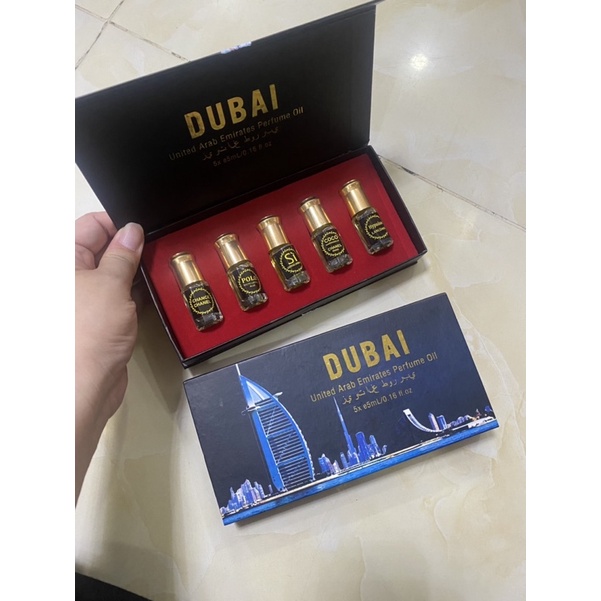 SET 5 CHAI TINH DẦU NƯỚC HOA DUBAI