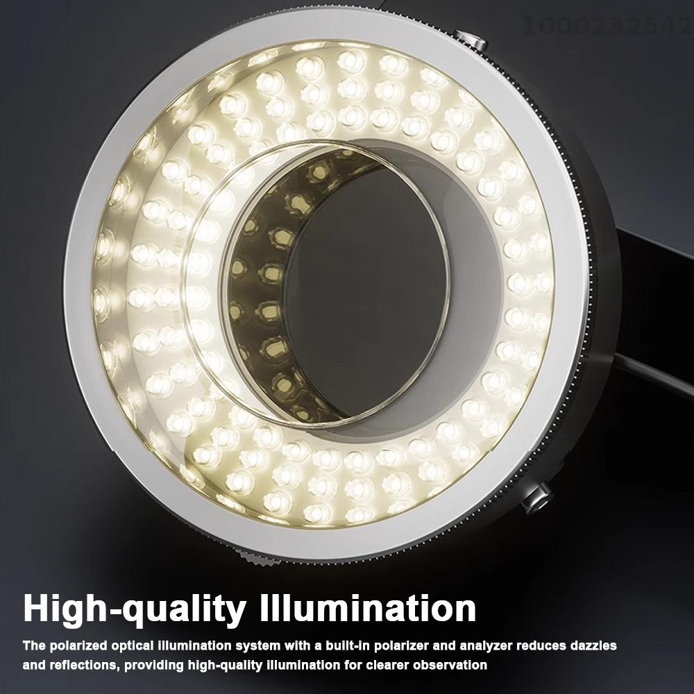 iFixes iL37 Microscope Polarized Optical System LED Illuminating Ring Light 96pcs LED Light Beads Microscope Glareproof Lights Source