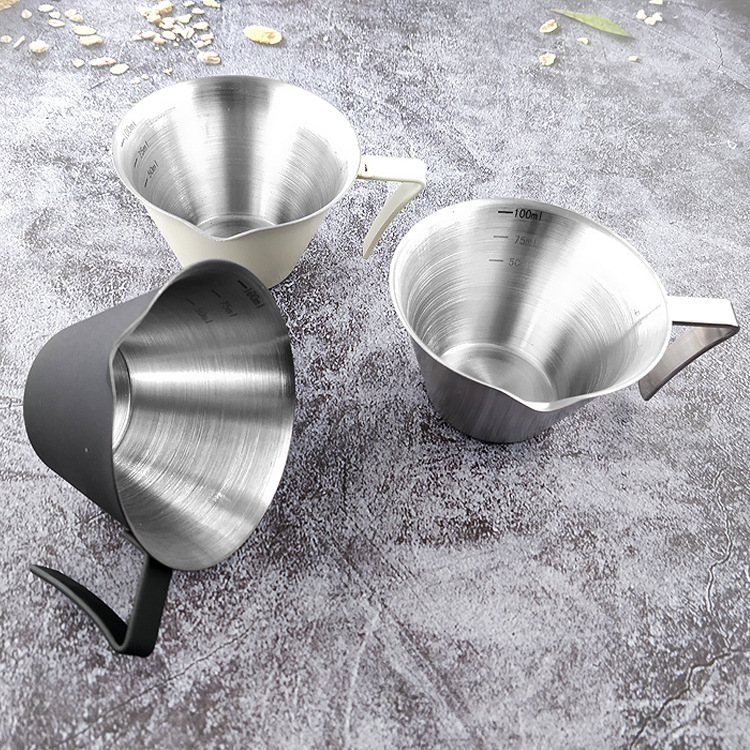 Cốc đong cà phê inox 100ml ( Measuring cup 100ml )  Dụng cụ Barista
