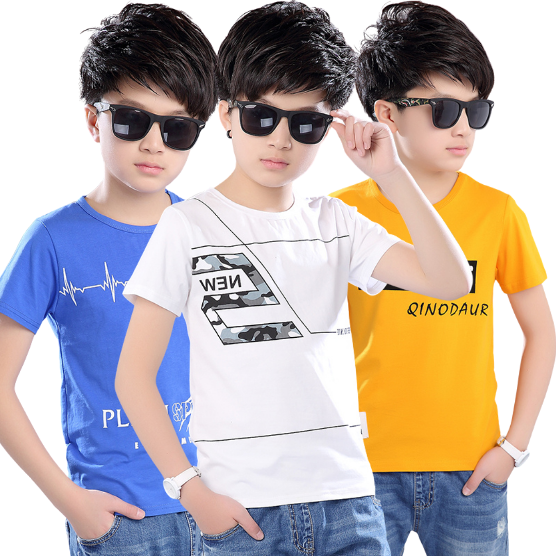 Áo thun bé trai size đại TrueKids Áo thun ngắn tay bé trai 16 - 40kg Hàng Xuất Âu Mỹ