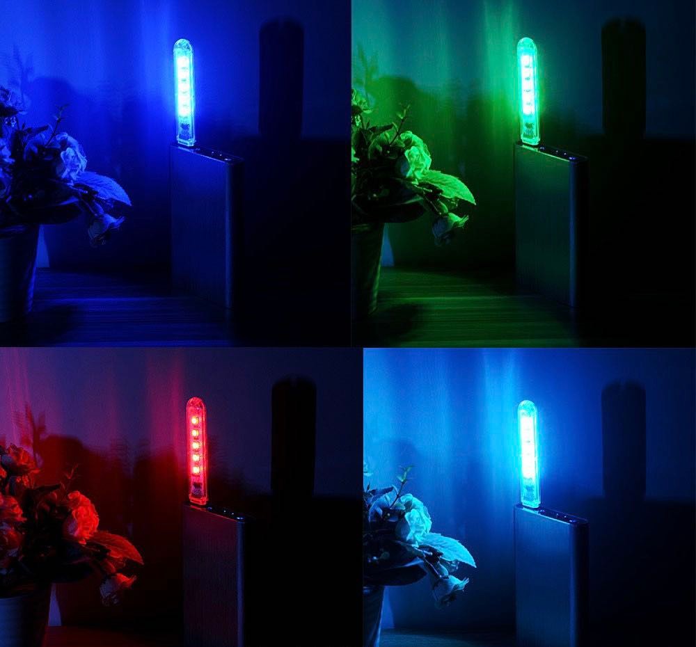 Đèn LED 5 Bóng RGB 7 Màu Nhiều Chế Độ Chớp