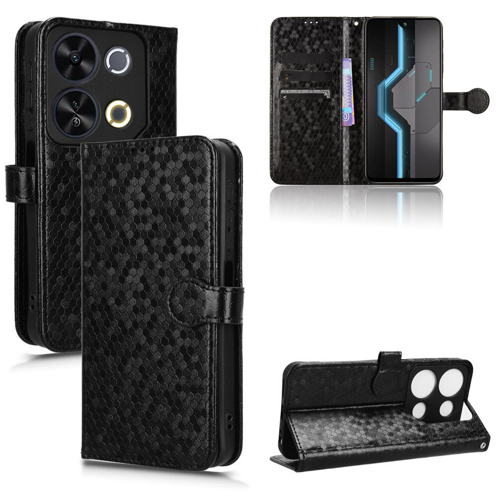 lthmy for Itel P65 4G P671L Phone Case Flip Wallet PU Leather Casing Shockproof Bracket Back Cover