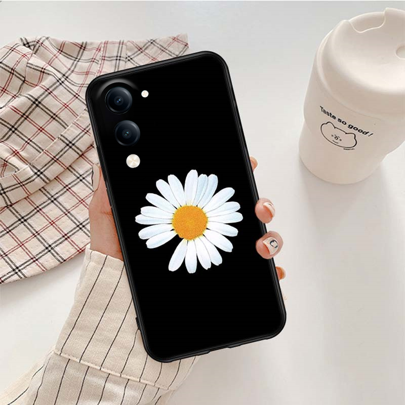 New Phone case Vivo Y04 / Y04S Back cover Fashionable cartoon chrysanthemum Stand dustproof smooth for Vivo Y04S / Y04 case. 