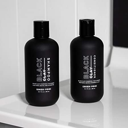 Cặp Dầu Gội Xả Shehvoo Black Clay 250ml