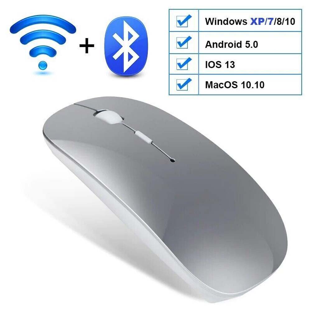 Bluetooth Mouse Rechargeable Wireless Mouse for MacBook Pro/Air/iPad/Laptop/PC