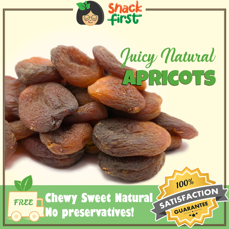 SnackFirst Juicy Natural Apricots 200g/1kg (Zero preservative, healthy ...