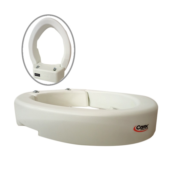 CAREX Toilet Seat Riser 35 Inch Raised Toilet Seat 300500 lb with or