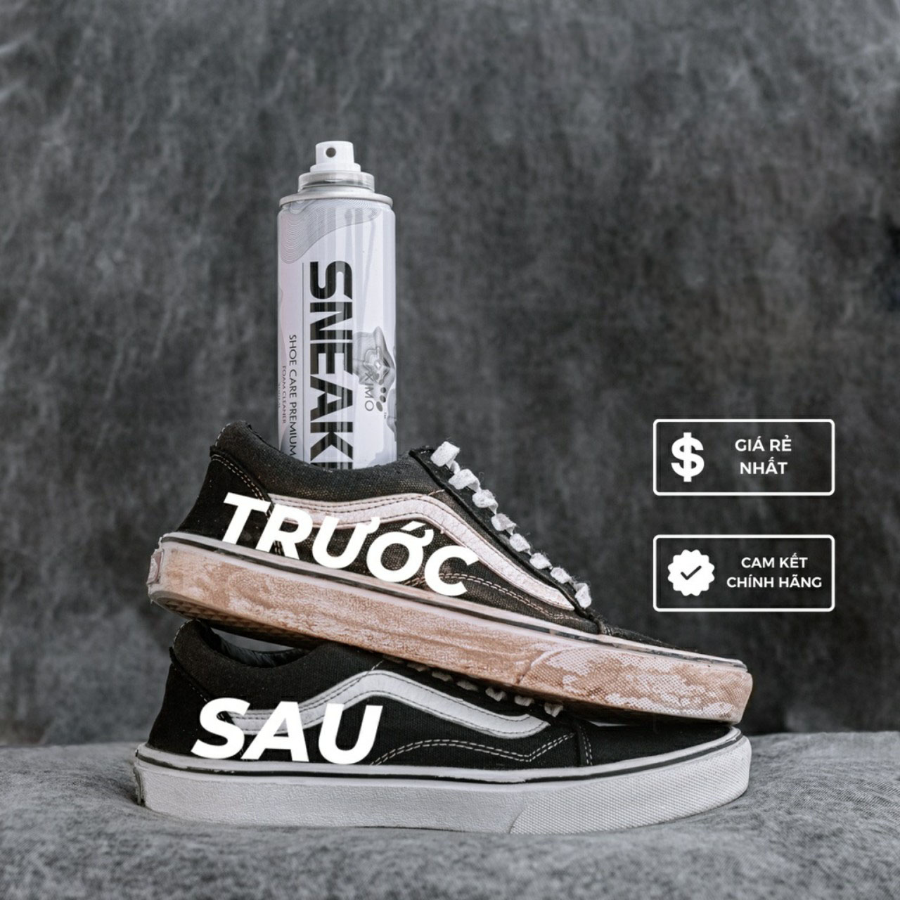 Chai xịt tạo bọt vệ sinh giày Ximo Sneaker 300ml HKD16