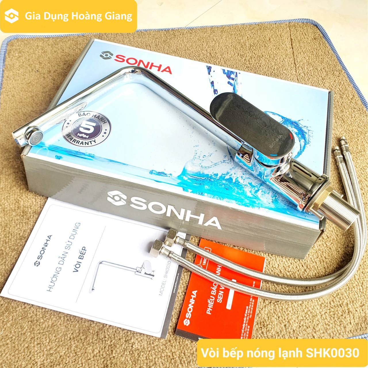 Vòi rửa chén bát nóng lạnh Sơn Hà SHK0030