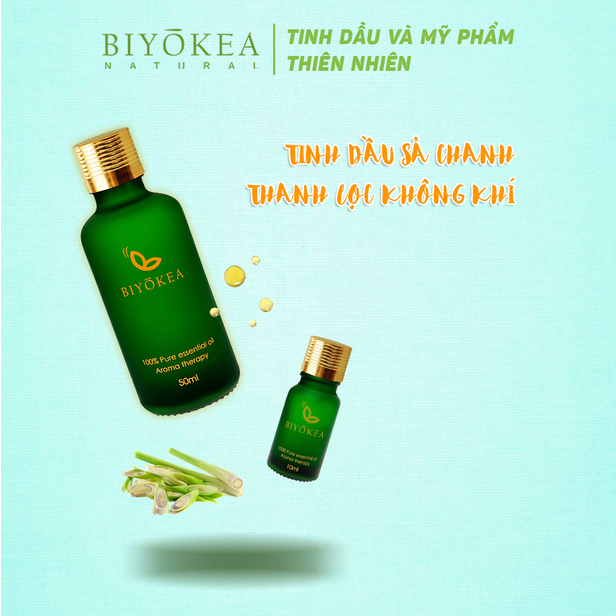 Tinh Dầu Sả Chanh Biyokea 100ml