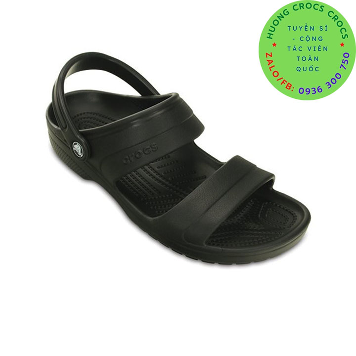 DÉP SANDAL NHỰA ĐI MƯA  CROCS CLASSIC ROOMY FIT CHO NAM MÀU ĐEN