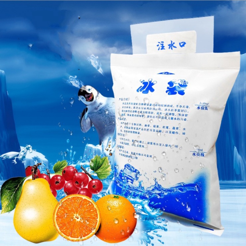 Túi đá gel khô bảo quản thực phẩm, an toàn, tiện lợi - Không chảy nước - Giữ lạnh thực phẩm, đồ ăn
