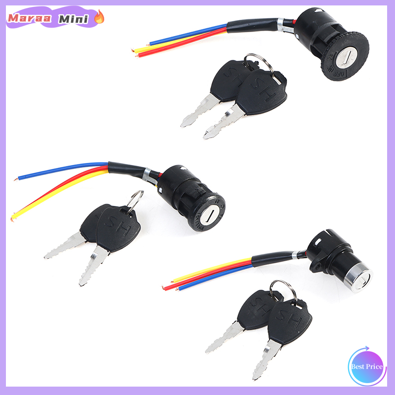 Maraa Universal Ignition Switch Key Power Lock For Electric Bicycle Electric Scooter