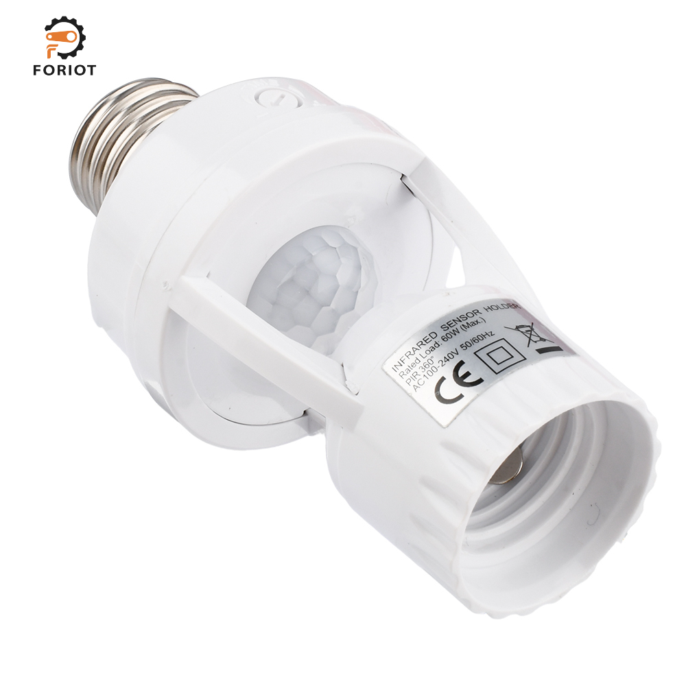 Foriot cảm biến chuyển động ổ cắm đèn thông minh vít trong ánh sáng bóng đèn ổ cắm E27 đèn cảm biến chuyển động Bóng đèn đèn tự động điều khiển cho nhà để xe