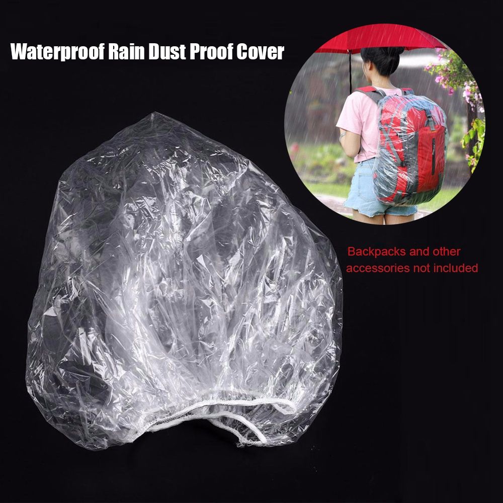 00DANZI00 Disposable Backpack Rainproof Cover Plastic Transparent Knapsack Rain Cover Portable Outdoor Acctivity Rucksack Raincover. 