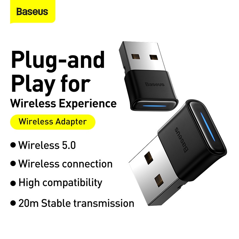 USB Bluetooth tốc độ cao Baseus BA04 Bluetooth Receiver (Bluetooth CSR 5.0 , 20m, Wireless Audio Transmission Adapter fo