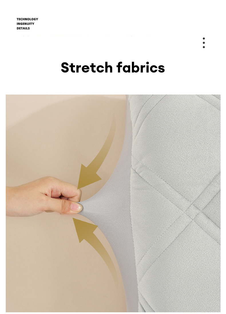 JJT [Miễn Phí Vận Chuyển]Dày da lộn đầu giường bao gồm đầu giường mềm Bìa headboard tựa lưng bao gồm chung đơn giản chống bụi bảo vệ bìa cho tránh va chạm.