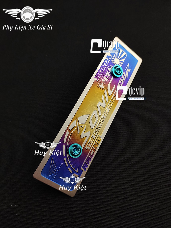 Bảng tên sonic titan 3d + 2 ốc titan thật gr5 + 2 tán tặng kèm ms4817