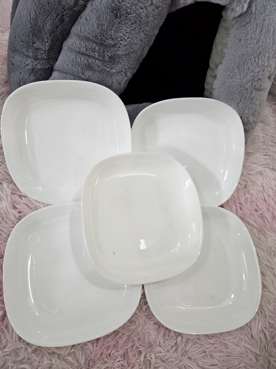 Arcopal] Sứ thuỷ tinh Arcopal, sứ cường lực kháng vỡ, sản xuất tại Pháp - Dĩa Sứ Vuông - 20cm