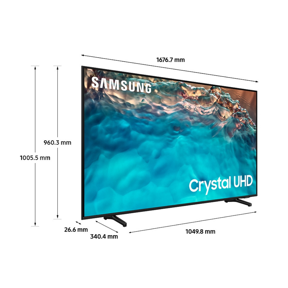[Miễn phí lắp đặt + Freeship] Smart TV Samsung Crystal UHD 4K 75 inch UA75BU8000KXXV