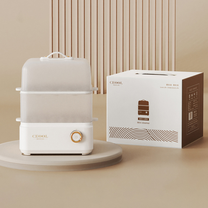 KAIMEIDI Household mini electric steamer multi-functional double-layer egg cooker automatic power-off breakfast machine