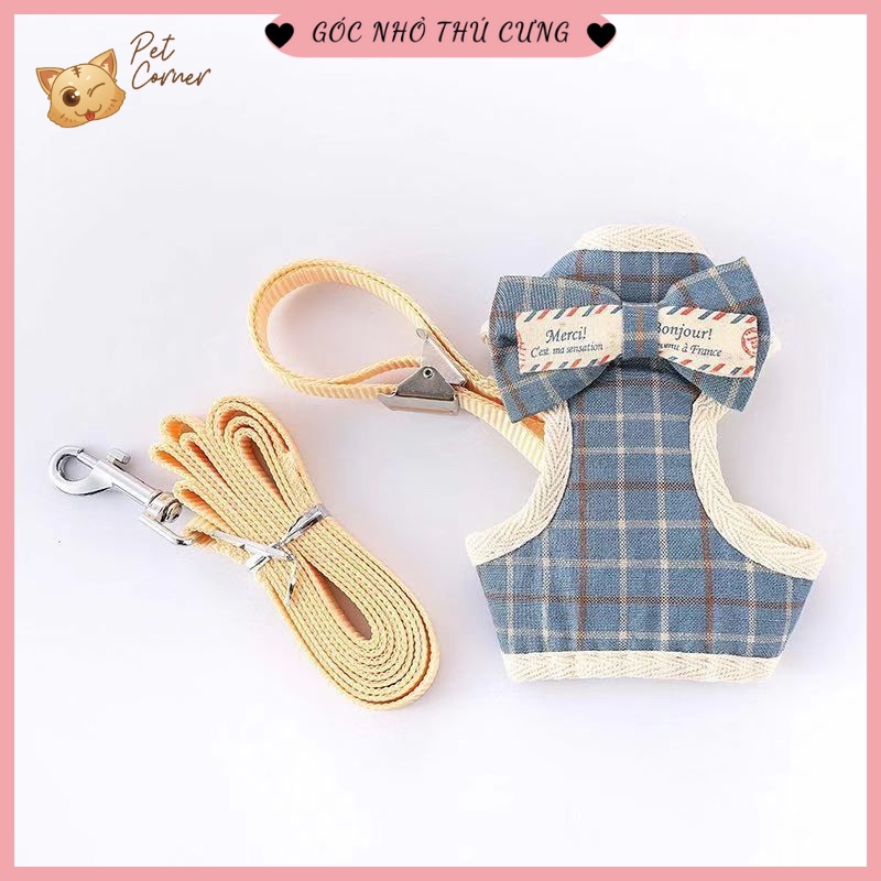 [NEW] Dây dắt thú cưng kèm yếm (Dây dắt chó mèo đi chơi, đi dạo)