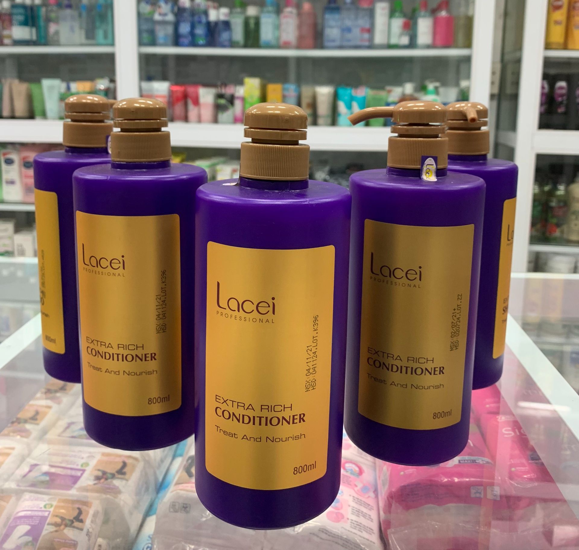 Bộ dầu gội xả Lacei Extra Rich 800ml (tím)
