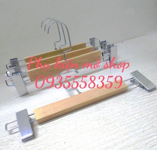 Móc kẹp gỗ vàng kẹp sắt Combo 10 cái