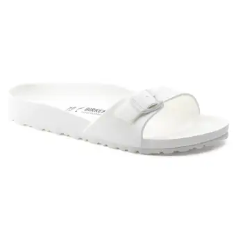 narrow white sandals