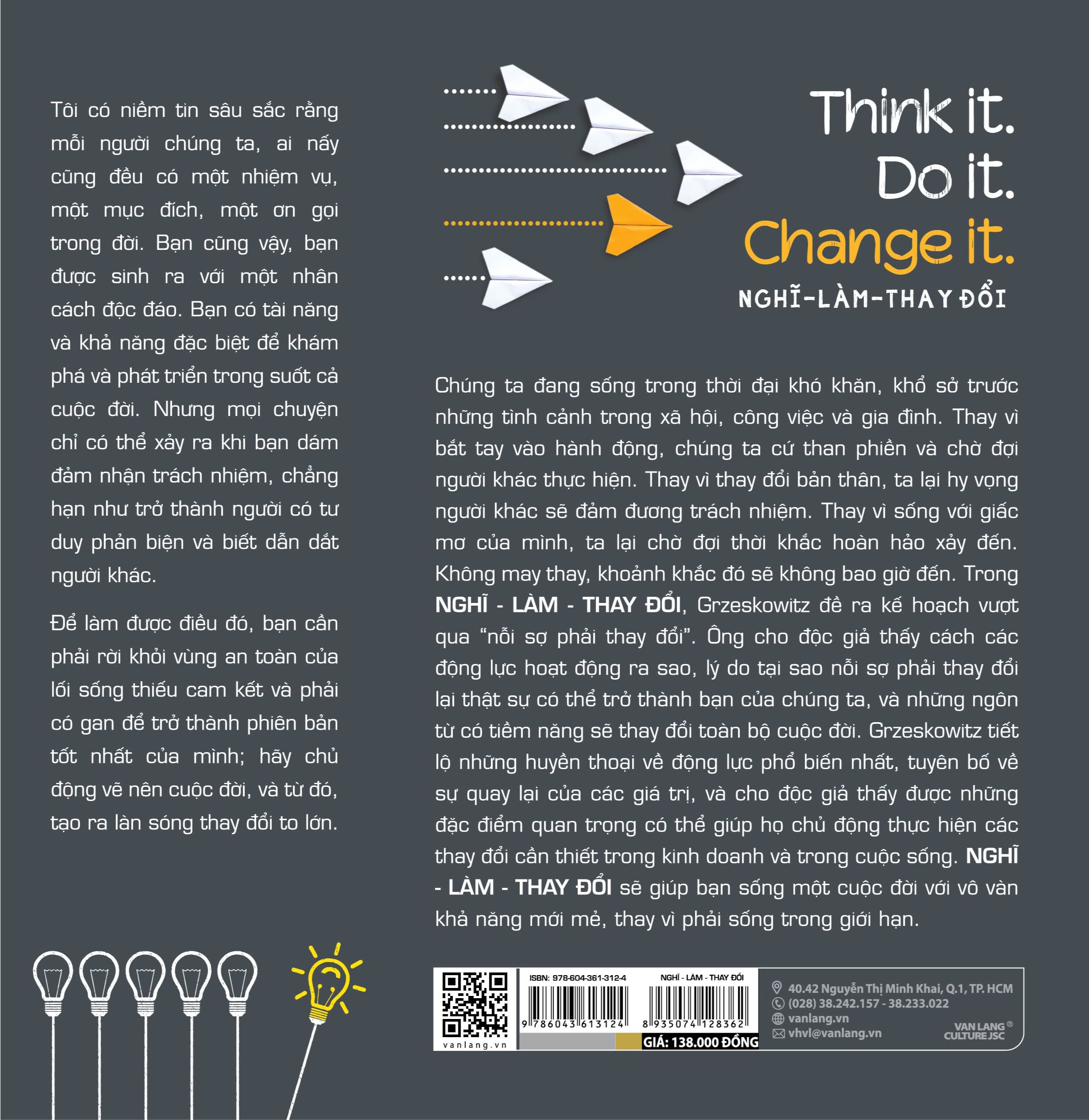 Sách - Nghĩ - Làm - Thay đổi-Vanlangbooks