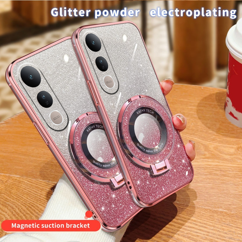 Phone cover Vivo V50 Lite Back case Fashionable Frosted Silicone Soft Dustproof Bracket Adsorb For Vivo V50 Lite Phone cases. 