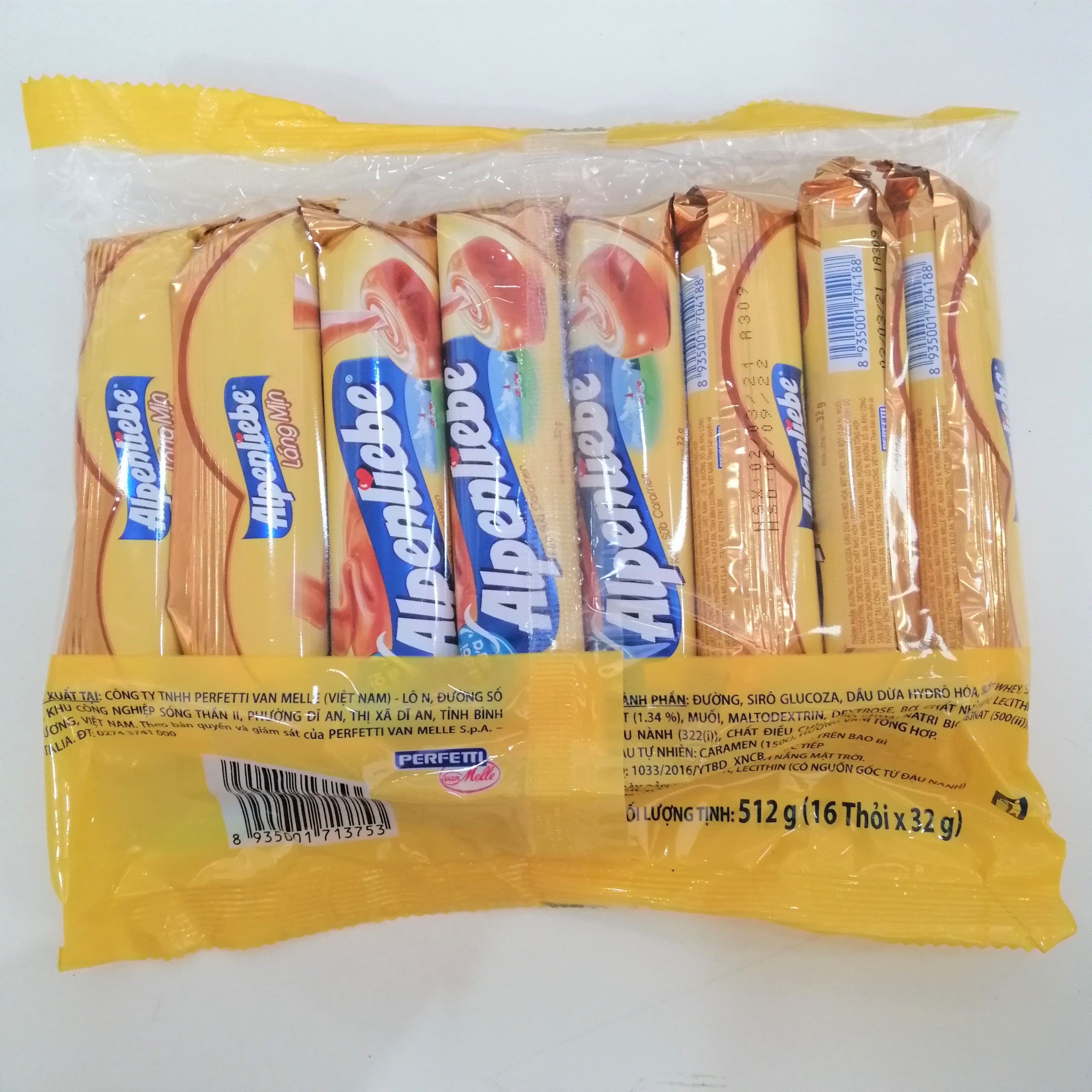 Kẹo Sữa Caramen Alpenliebe (Gói 16 thanh)