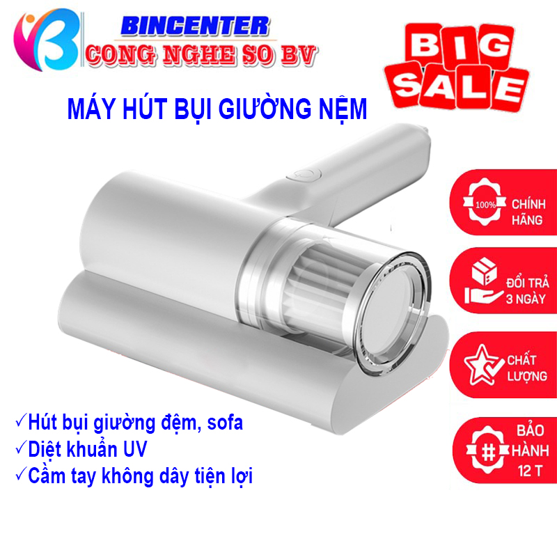Máy Hút Bụi Giường Nệm, Sofa Không Dây, Hút Bụi Giường Đệm Cầm Tay Diệt Khuẩn 99% Bằng UV, Hút Ẩm Bằng Không Khí Nóng, Hút Bụi Ô tô, Hút Bụi Gia Đình, Lông Chó Mèo, Lông Thú Cưng Công Suất Mạnh Mẽ - Giadungbv247