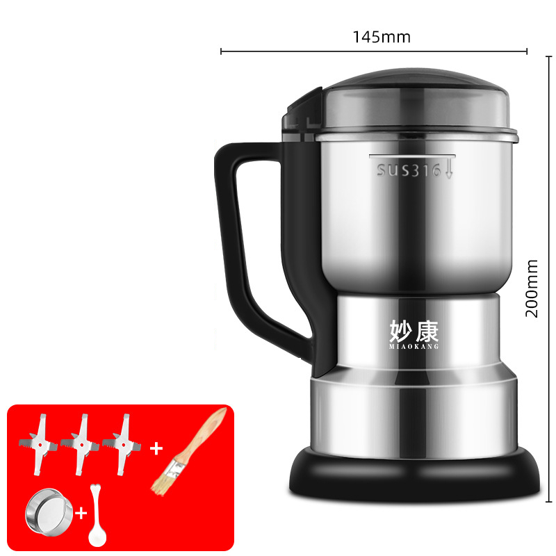Máy xay bột khô siêu mịn công suất 400w 3 lưỡi dao đa năng - máy nghiền đồ khô hạt cà phê xay bột ngũ cốc xay gia vị