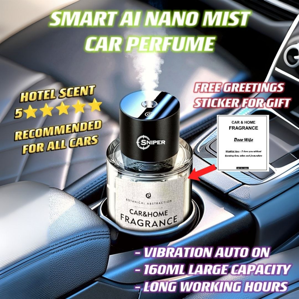 59) [160ml PERFUME] SNIPER SMART AI NANO MIST DIFFUSER CAR Perfume