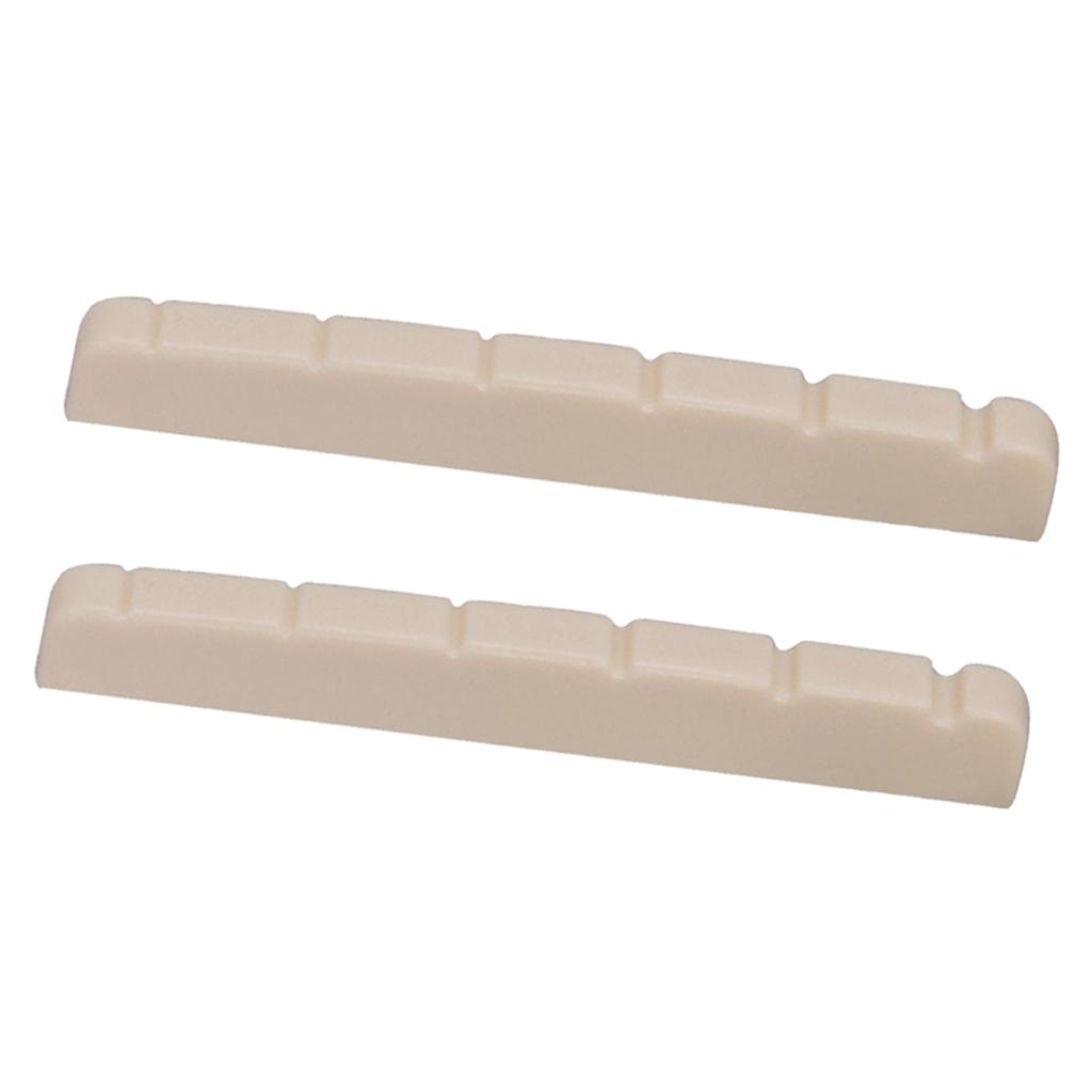 BNGUITAR Finest 2 Pieces Slotted Electric Guitar Nuts DIY Musical
