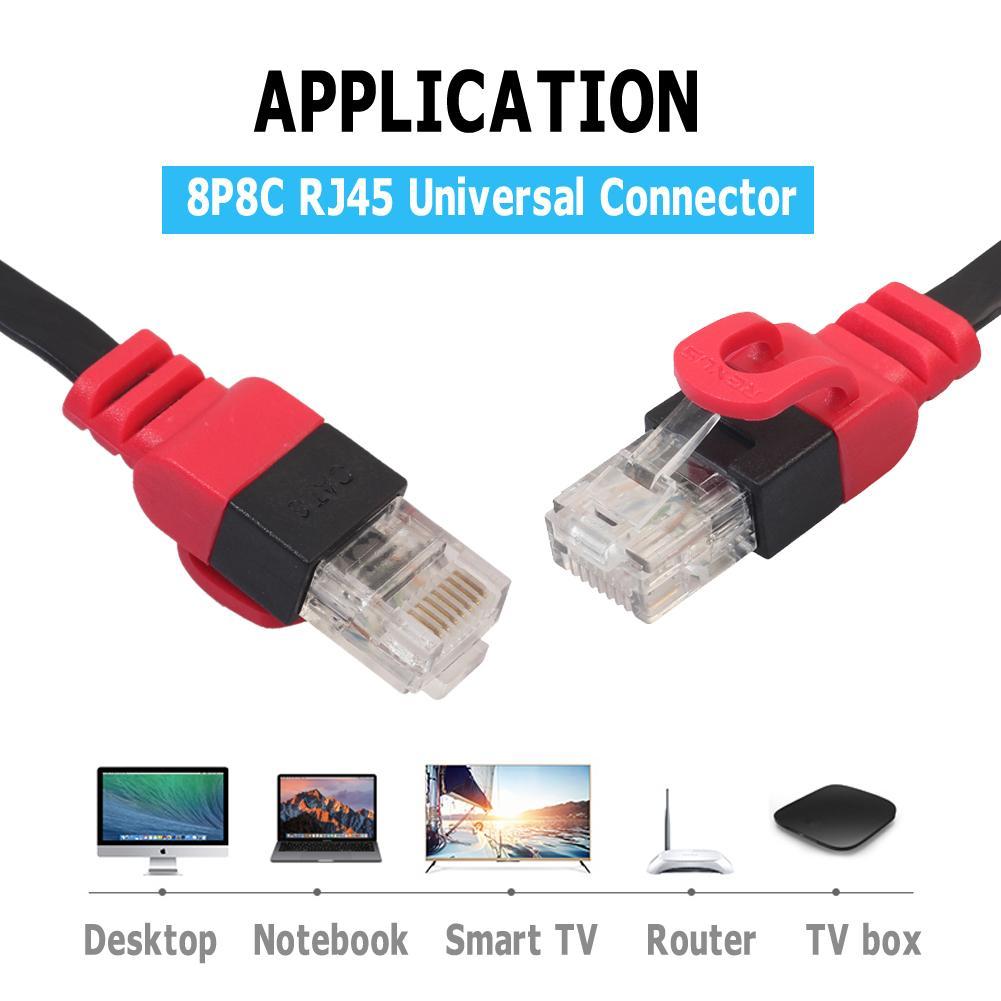 Ethernet Cable Flat Design CAT6 Network Cable RJ45 Lan Cable Patch Cord for PS4 Xbox Smart TV Router Switch Laptop
