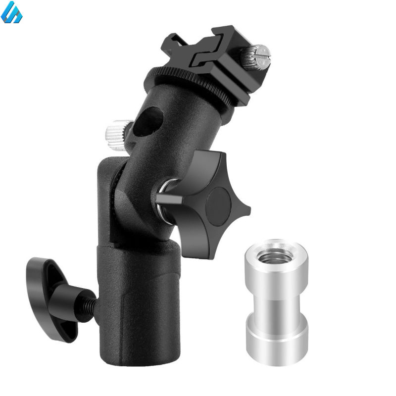 Hot Shoe Umbrella Holder Mount E Type Flash Light Stand Bracket for DSLR Camera