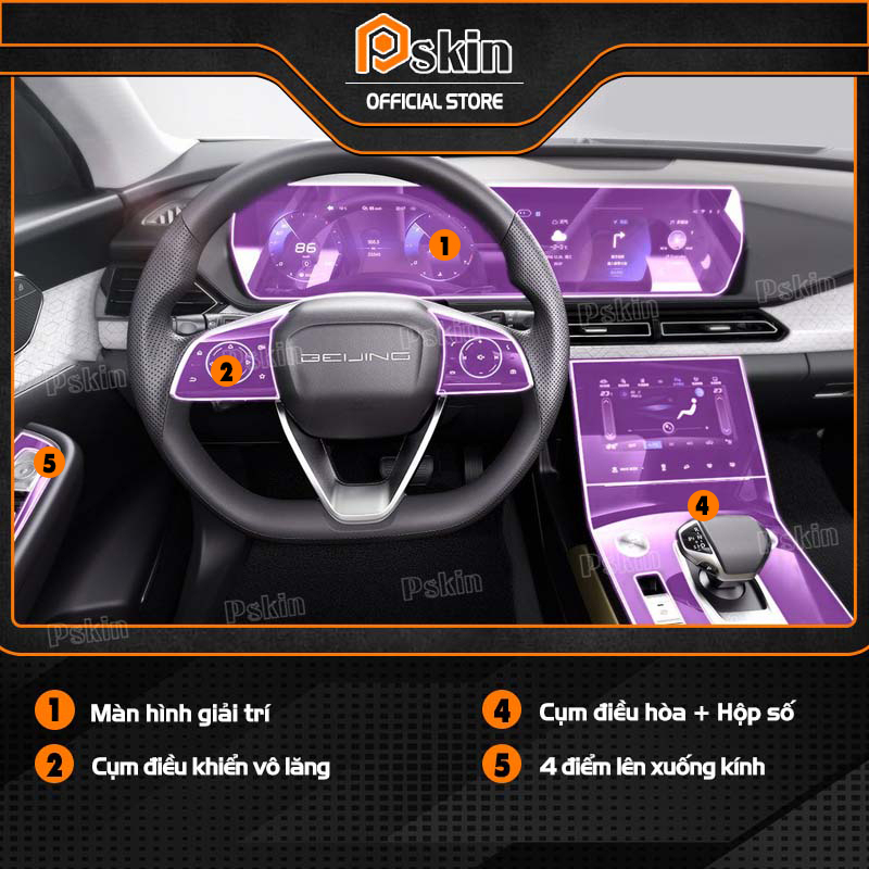 Dán PPF trong suốt bảo vệ nội thất Beijing-X7