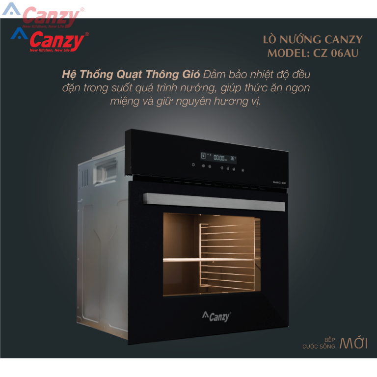 Lò nướng âm tủ Canzy CZ-06AU(Dung tích 70L) (Giá tốt ƞhất )