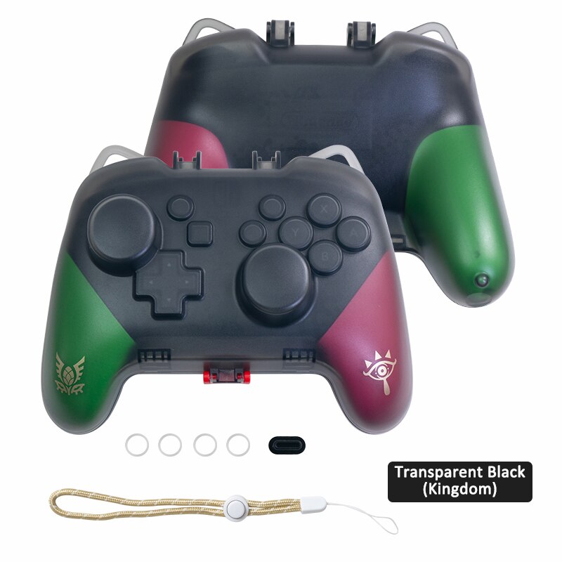 For Nintendo Switch Pro Controller Protective Case Transparent Clear Crystal Cover Controllerhandle Shell With Charging Port