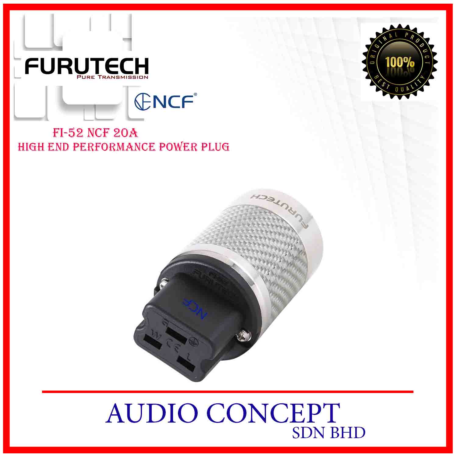 Furutech フルテック FI-52M NCF(R)/FI-52 NCF(R) 20A専用電源プラグセット