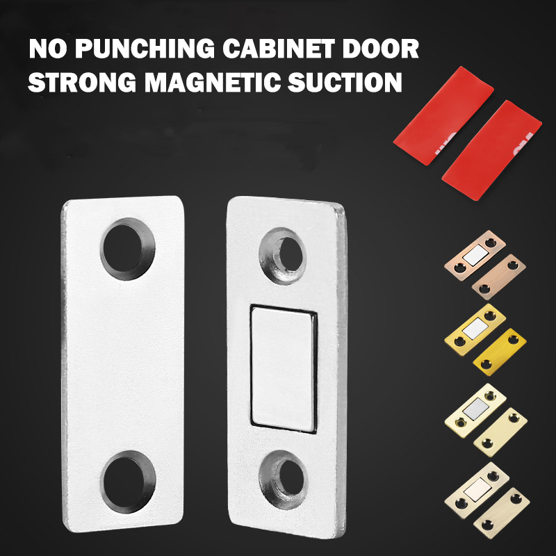 4pcs Magnet Door Stops Hidden Door Closer Strong Magnetic Cabinet Catches With Screw For Closet Cupboard Furniture Hardware